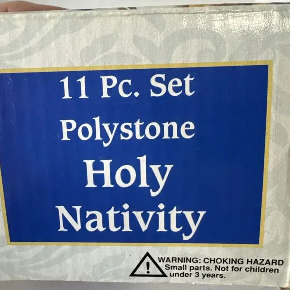 GIFTCO Vintage Holy Nativity Miniatures 11 Piece Set Polystone- Excellent In Box - Picture 11 of 11